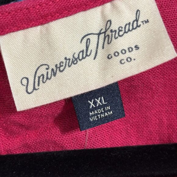 Universal Thread Linen Jumpsuit Plus Sz XXL Pink VNeck Cutout Back Elastic Waist - Picture 8 of 9